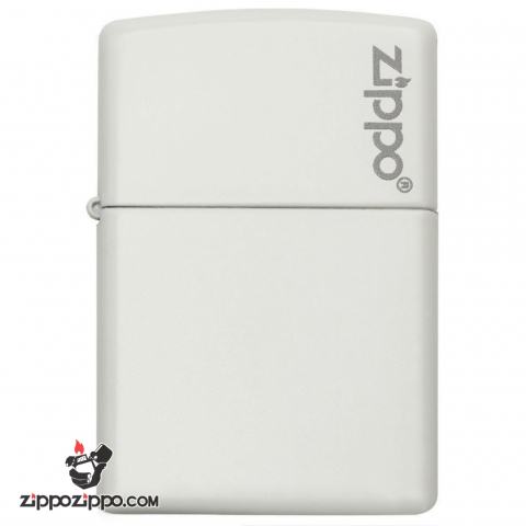 Bật Lửa Zippo Sơn Màu Trắng - Logo Zippo SKU 214ZL – Zippo White Matte With Logo