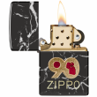 Bật Lửa Zippo 90th Kỷ Niệm Thành Lập Hãng Logo 90 Năm Mạ Vàng Nền Mạ Pramium Vân Đá
