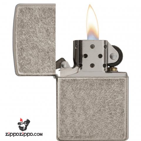 Bật Lửa Zippo Vỏ Dày Mạ Chrome Màu Bạc Giả Cổ - SKU 28973 – Zippo Armor Antique Silver Plate