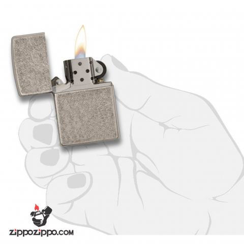 Bật Lửa Zippo Vỏ Dày Mạ Chrome Màu Bạc Giả Cổ - SKU 28973 – Zippo Armor Antique Silver Plate