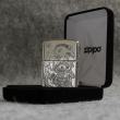 Bật lửa zippo bạc khối cao cấp khắc hình đức phật và ác quỷ bản armor