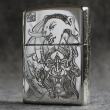 Bật Lửa Zippo Bạc Khối Cao Cấp Khắc Hình Đức Phật Và Ác Quỷ Bản Vỏ Mỏng