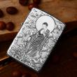 Bật lửa Zippo Bạc Nguyên Khối Cao Cấp Đức Phật Dược Sư Bản Vỏ Mỏng