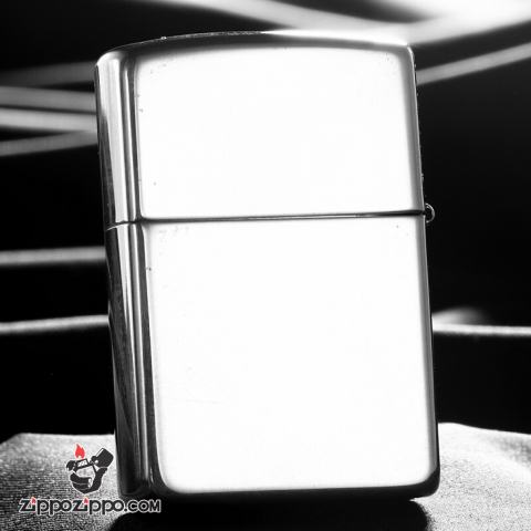 Bật Lửa Zippo Bạc Nguyên Khối Cao Cấp Khắc Dấu Chân Vỏ Dầy Bản Armor