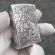 Bật Lửa Zippo Bạc Nguyên Khối Cao Cấp Khắc Cá Chép Vỏ Dầy Bản  Armor