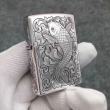 Bật Lửa Zippo Bạc Nguyên Khối Cao Cấp Khắc Cá Chép Vỏ Dầy Bản  Armor