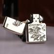 Bật Lửa Zippo Bạc Nguyên Khối Cao Cấp Khắc Chúa Sơn Lâm Vỏ Dầy Bản Armor