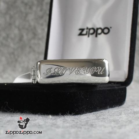 Bật Lửa Zippo Bạc Nguyên Khối Cao Cấp Khắc Cô Gái Sexy Và Đâu Lâu Phiên Bản 1941
