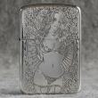Bật Lửa Zippo Bạc Nguyên Khối Cao Cấp Khắc Cô Gái Sexy Và Đâu Lâu Phiên Bản 1941