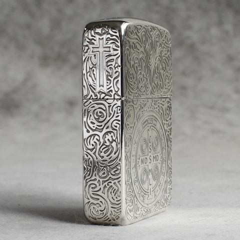 Bật Lửa Zippo Bạc Nguyên Khối Cao Cấp Khắc  Constantine  Phiên Bản 1941