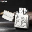 Bật Lửa Zippo Chính Hãng Bạc Khối Khắc Tranh Bát Mã Truy Phong Bản Tiêu Chuẩn.