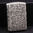 Bật Lửa Zippo Bạc Nguyên Khối Cao Cấp Khắc Hoa Văn  Arabesque Vỏ Dầy Bản Armor Giới Hạn