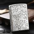 Bật lửa Zippo Bạc nguyên khối cao cấp khắc Hoa Văn Hình Nổi Bản Amor.