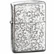 Bật lửa Zippo Bạc nguyên khối cao cấp khắc Hoa Văn Hình Nổi Bản Tiêu Chuẩn.