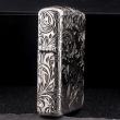 Bật Lửa Zippo Bạc Nguyên Khối Cao Cấp Khắc Hoa Văn Tình Yêu Hoa Elf Vỏ  Dầy Bản Armor