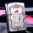 Bật Lửa Zippo Bạc Nguyên Khối Cao Cấp Khắc  Khắc Cô Gái Cao Bồi Gợi Cảm Bản Vỏ Mỏng