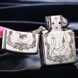 Bật Lửa Zippo Bạc Nguyên Khối Cao Cấp Khắc  Khắc Cô Gái Cao Bồi Gợi Cảm Bản Vỏ Mỏng