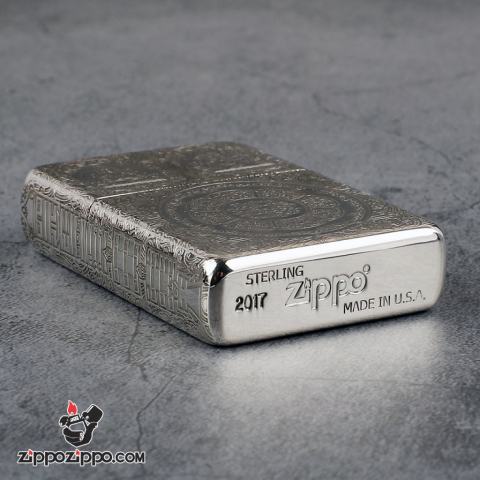 Bật Lửa Zippo Bạc Nguyên Khối Cao Cấp Khắc Kiếp Luân Hồi Vỏ Dầy Bản Armor