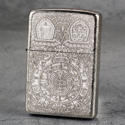 Bật Lửa Zippo Bạc Nguyên Khối Cao Cấp Khắc Kiếp Luân Hồi Vỏ Dầy Bản Armor - Mã SP: ZPC2856-A