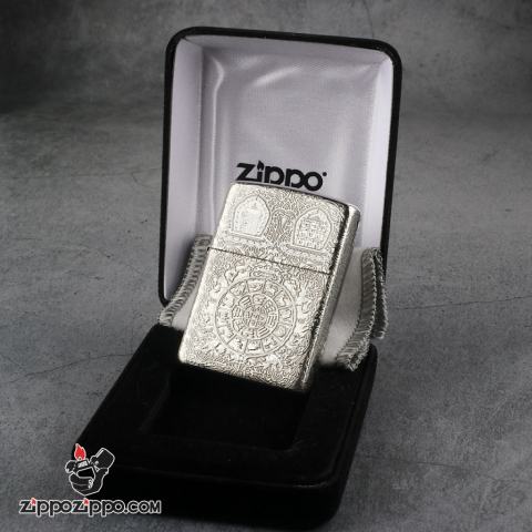 Bật Lửa Zippo Bạc Nguyên Khối Cao Cấp Khắc Kiếp Luân Hồi Vỏ Dầy Bản Armor