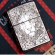 Bật Lửa Zippo Bạc Nguyên Khối Cao Cấp Khắc Lion Punk