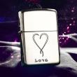 Bật Lửa Zippo Bạc Nguyên Khối Cao Cấp Khắc Love Vỏ Dầy Bản Armor