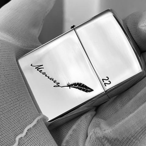 Bật Lửa Zippo Bạc Nguyên Khối Cao Cấp Khắc Memory Bản Vỏ Dầy Armor