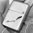Bật Lửa Zippo Bạc Nguyên Khối Cao Cấp Khắc Memory Bản Vỏ Mỏng