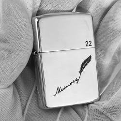 Bật Lửa Zippo Bạc Nguyên Khối Cao Cấp Khắc Memory Bản Vỏ Mỏng - Mã SP: ZPC3200