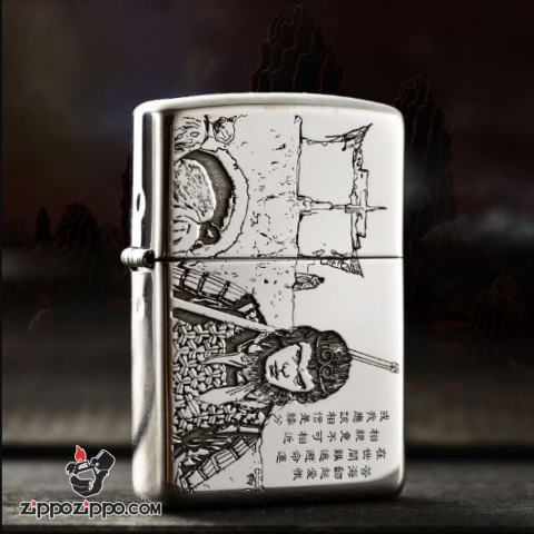 Bật Lửa Zippo Bạc Nguyên Khối Cao Cấp Khắc Tề Thiên Đại Thánh Armor