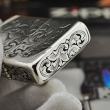 Bật Lửa Zippo Bạc Nguyên Khối Cao Cấp Khắc Thần Rừng Bản Chém Góc