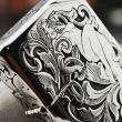 Bật Lửa Zippo Bạc Nguyên Khối Cao Cấp Khắc Thần Rừng Bản Chém Góc