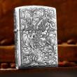 Bật Lửa Zippo Bạc Nguyên Khối Cao Cấp Khắc Tỳ Hưu Năm Mặt Tài Lộc Giới Hạn 99 Chiếc Bản Armor