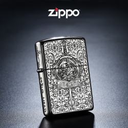Bật Lửa Zippo Bạc Nguyên Khối Khắc  Codex Gigas Vỏ Dày Bản Armor - Mã SP: ZPC2874-A
