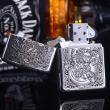 Bật Lửa Zippo  Bạc Nguyên Khối Khắc Tỳ Hưu Tài Lộc Bản Giới Hạn