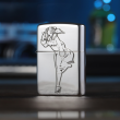 Bật Lửa Zippo Bạc Nguyên Khối Phiên Bản Giới Hạn Cô Gái windy Bản Vỏ Dầy Armor