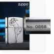 Bật Lửa Zippo Bạc Nguyên Khối Phiên Bản Giới Hạn Cô Gái windy Bản Vỏ Dầy Armor