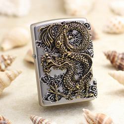 Bật Lửa Zippo Balem Long Thần ( Rồng) Cưỡi Mây - Mã SP: ZPC3107