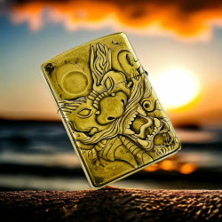 BẬT LỬA ZIPPO BẢN ĐỒNG  KHẮC HÌNH 3D RỒNG SIÊU NÉT PHIÊN BẢN 1 SIÊU NÉT - Mã SP: ZPC4141-19