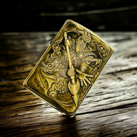 BẬT LỬA ZIPPO  BẢN ĐỒNG KHẮC HÌNH 3D TRIÊU VÂN PHIÊN BẢN 2 SIÊU NÉT