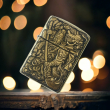 BẬT LỬA ZIPPO BẢN ĐỒNG TRƠN AMOR CHÍNH HÃNG KHẮC HÌNH 3D QUAN CÔNG SIÊU SẮC NÉT