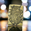 BẬT LỬA ZIPPO BẢN ĐỒNG TRƠN KHẮC 3D HÌNH CON RẮN SIÊU SẮC NÉT