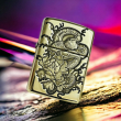 BẬT LỬA ZIPPO BẢN ĐỒNG TRƠN KHẮC 3D HÌNH CON RẮN SIÊU SẮC NÉT