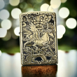 BẬT LỬA ZIPPO BẢN ĐÔNG TRƠN KHẮC 3D HÌNH NGỰA CÓ CÁNH  SIÊU SẮC NÉT