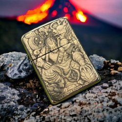 BẬT LỬA ZIPPO BẢN ĐÔNG TRƠN KHẮC 3D HÌNH TÔN NGỘ KHÔNG  SIÊU SẮC NÉT - Mã SP: ZPC4111-169