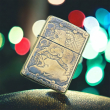 BẬT LỬA ZIPPO BẢN ĐÔNG TRƠN KHẮC 3D HÌNH TUỔI CON DÊ SIÊU SẮC NÉT