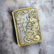 BẬT LỬA ZIPPO BẢN ĐỒNG TRƠN KHẮC HÌNH 3D BẤT ĐỘNG MINH VƯƠNG  SIÊU SẮC NÉT