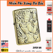 BẬT LỬA ZIPPO BẢN ĐỒNG TRƠN KHẮC HÌNH 3D BẤT ĐỘNG MINH VƯƠNG  SIÊU SẮC NÉT