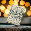 BẬT LỬA ZIPPO BẢN ĐỒNG TRƠN KHẮC HÌNH 3D CON RỒNG SIÊU SẮC NÉT