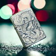 BẬT LỬA ZIPPO BẢN ĐỒNG TRƠN KHẮC HÌNH 3D CON RỒNG SIÊU SẮC NÉT